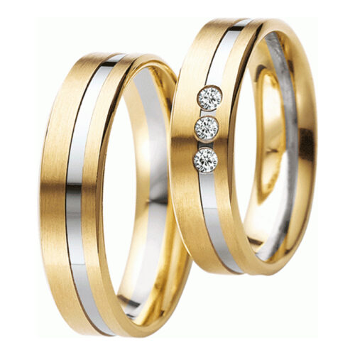 Красивые свадебные кольца из золота с бриллиантами арт. 5363