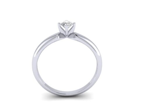 Помолвочное кольцо с бриллиантом  3. 5 мм  арт 7289